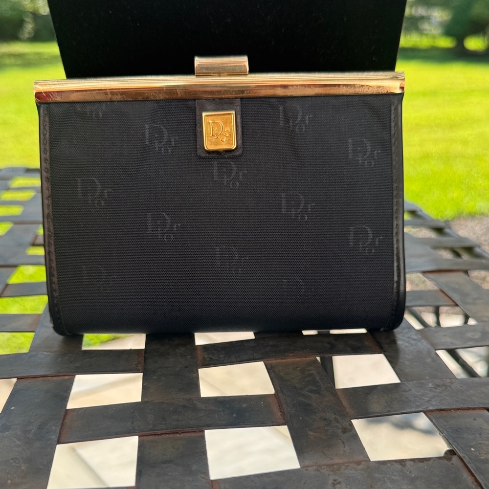 Bag Dior vintage trotter black with kiss lock